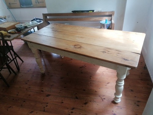 Pitchpine farmhouse table - farmhouse,