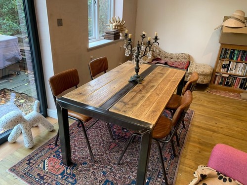 Dining table industrial rustic - dining,