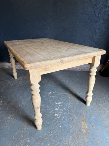 Pine dining table - dining,