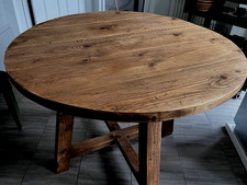 RUSTIC SOLID WOOD ROUND DINING
