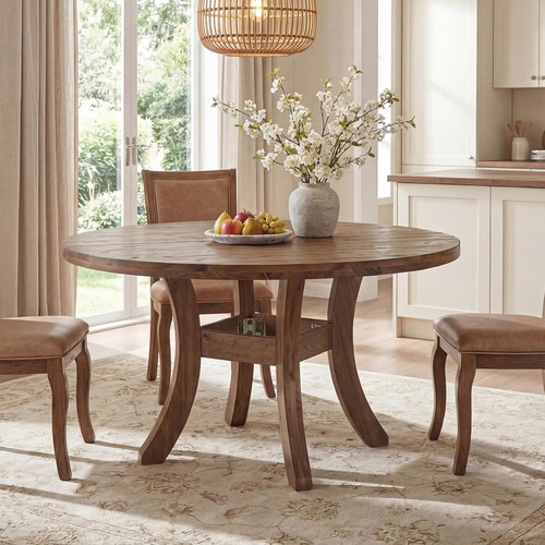 120cm round solid - round, dining