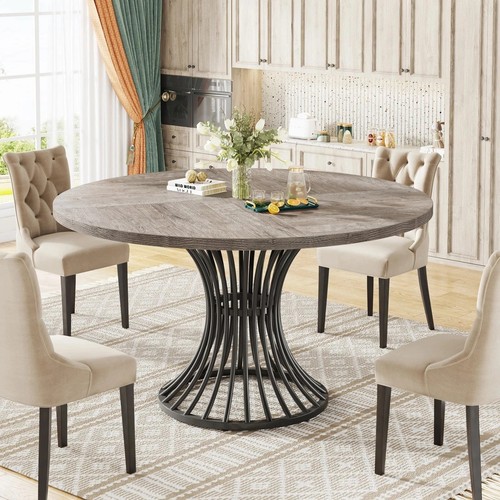 Round solid wood - wood, dining