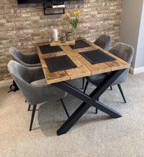 Dining Table X Frame Cross Leg